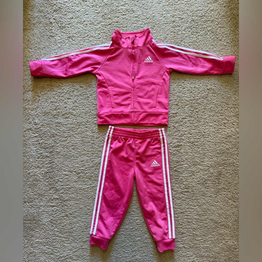 Adidas Vibrant Pink Hoodie and Joggers